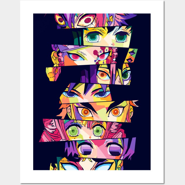 Hashira Eye Wpap Pop Art Wall Art by Zet Art